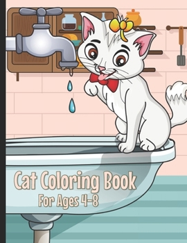 Paperback Cat Coloring Book: Cute Cat Coloring Book for Kids Ages 4-8 Book