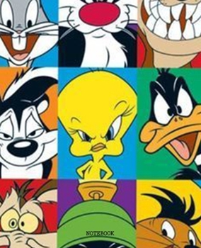 Notebook: Looney Tunes Cartoon Soft Glossy Cover College Ruled Lined Pages Book 7.5 x 9.25 Inches 110 Pages