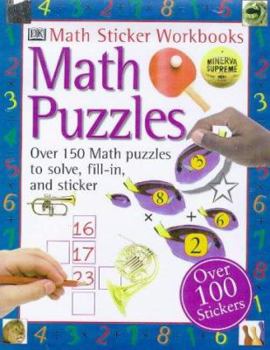 Paperback Math Sticker Workbooks: Math Puzzles Book