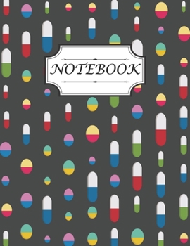 Paperback Notebook Pharmacy Technician: College Ruled Notebook Size 8.5 X 11 inch 120 page Journal Notebook For Men Design with Seamless Pharmaceutical Pill B Book