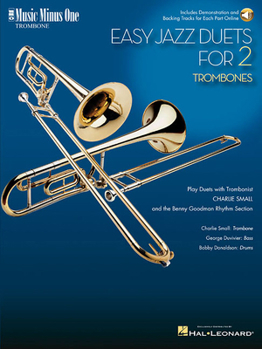 Paperback Easy Jazz Duets for Two Trombones and Rhythm Section: Music Minus One Trombone Book