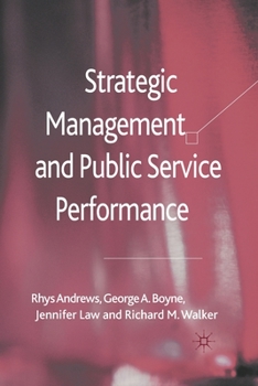 Paperback Strategic Management and Public Service Performance Book