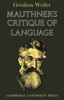 Paperback Mauthner's Critique of Language Book
