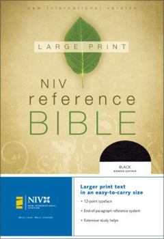 Leather Bound Large Print Reference Bible-NIV-Personal Size [Large Print] Book