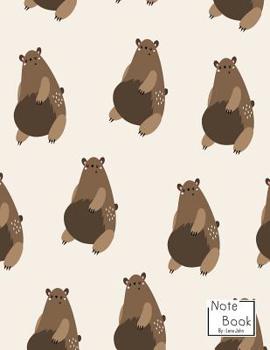 Paperback Notebook: Cute Fat Bear Notebook and Dot Graph Line Sketch pages, Extra large (8.5 x 11) inches, 110 pages, White paper, Sketch, Book