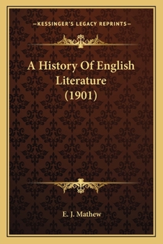 Paperback A History Of English Literature (1901) Book