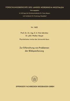 Paperback Zur Erforschung Von Problemen Der Bildspeicherung [German] Book
