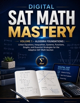 Paperback Digital SAT Math Mastery: Volume 1- Algebra Foundations: Linear Equations, Inequalities, Systems, Functions, Graphs, and Essential Strategies for the Book