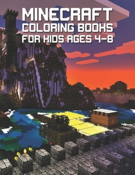 Paperback MineCraft Coloring Books For Kids Ages 4-8: Minecraft jumbo coloring book - 25 Pages, Size - 8.5" x 11" Book