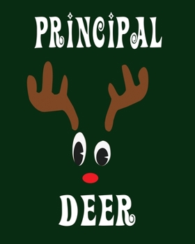 Principal Deer: Blank 8" x 10" 200 Pages Thick Unruled Sketchbook DIY Journal