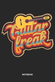 Notebook: Dotted Lined Retro Guitar Themed Notebook (6x9 inches) ideal as a Vintage Guitar Fan Journal. Perfect as a Guitarist and Jam Tablature Book ... Lover. Great gift for Kids, Men & Women