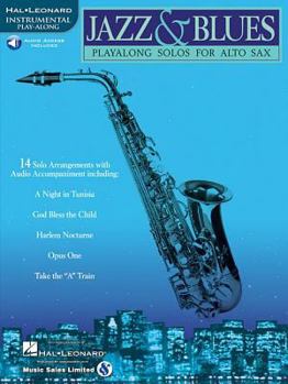 Paperback Jazz & Blues - Play-Along Solos for Alto Sax (Book/Online Audio) [With] Book