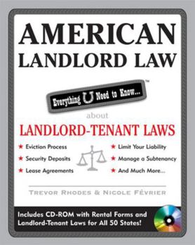 Paperback American Landlord Law: Everything U Need to Know about Landlord-Tenant Laws [With CDROM] Book
