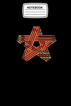 Notebook: Kente Pattern Ghana Star African Style Journal Notebook Blank Lined Ruled 6x9 120 Pages