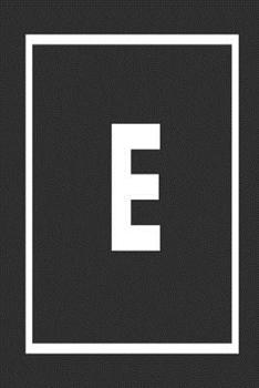 Paperback E: Black and white border initial notebook jotter Book