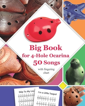 Paperback Big Book for 4-Hole Ocarina - 50 Songs with Fingering Chart Book