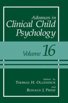 Hardcover Advances in Clinical Child Psychology Book