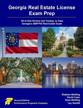 Paperback Georgia Real Estate License Exam Prep: All-in-One Review and Testing to Pass Georgia's AMP/PSI Real Estate Exam Book