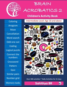Paperback Brain Acrobatics Level 2: Children's activity book - Intermediate level for children aged 10 and above Book