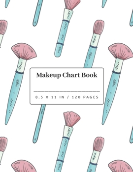 Paperback Makeup Chart Book: Trendy Face Chart Practice Notebook. Book