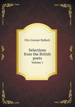 Paperback Selections from the British poets Volume 1 Book