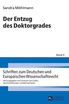 Hardcover Der Entzug des Doktorgrades [German] Book