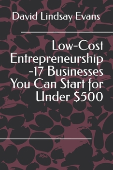Paperback Low-Cost Entrepreneurship -17 Businesses You Can Start for Under $500 Book