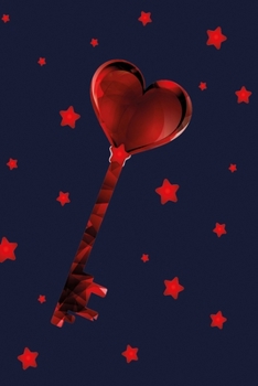 Paperback Love key dark blue: Dot Grid 6x9 Dotted Bullet Journal and Notebook for all lovers 120 Pages Book