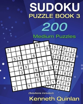 Paperback SUDOKU Puzzle Book 3: 200 Medium Puzzles Book