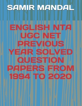 Paperback English Nta Ugc Net Previous Year Solved Question Papers from 1994 to 2020 Book