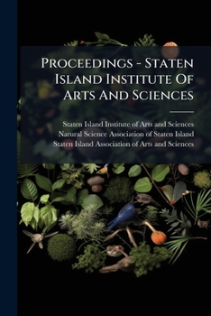 Paperback Proceedings - Staten Island Institute Of Arts And Sciences Book