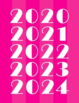 5 year planner: 2020 - 2024 five year planner. 60 month calendar with monthly goal setting, monthly review, important dates and notes.