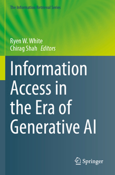 Paperback Information Access in the Era of Generative AI Book
