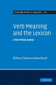 Hardcover Verb Meaning and the Lexicon Book