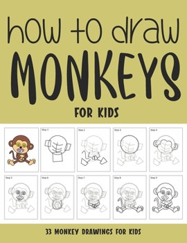 Paperback How to Draw Monkeys for Kids Book