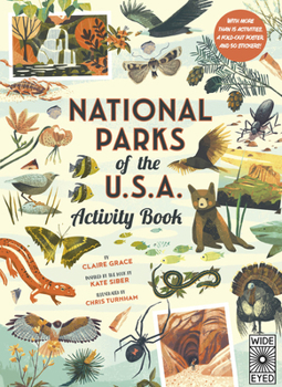 Paperback National Parks of the Usa: Activity Book: With More Than 15 Activities, a Fold-Out Poster, and 50 Stickers! Book