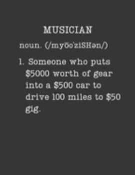 Paperback Musician: Music Gifts - 2020 Weekly Planner: A 52-Week Calendar (Definition, Humor) Book