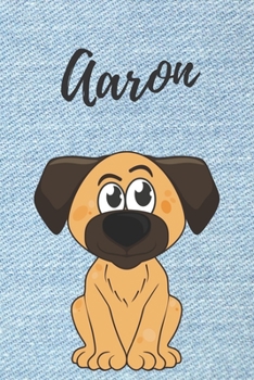 Aaron Hunde-Notizbuch / Malbuch / Tagebuch: Individuelles personalisiertes blanko Jungen & Männer Namen Notizbuch, blanko DIN A5 Seiten. Ideal als Uni ... Geschenk für Männer. (German Edition)