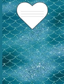 Graph Paper Composition Notebook - Marble Mermaid Glitter: Square Grid Mermaid Skin Sparkly Look Gift Notebook - Magical Mystical Back to School Gift for Teacher - Math Grid Paper