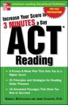 Paperback Increase Your Score In 3 Minutes A Day: ACT Reading Book