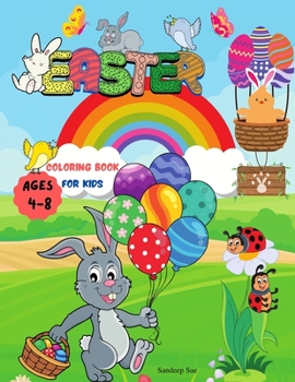 Paperback Easter coloring book for kids ages 4-8 Book