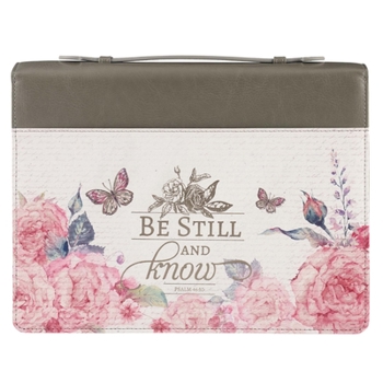 Misc. Bible Cover Be Still Pink Butterfly Medium Book