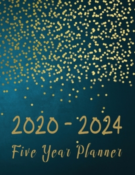 Paperback 2020-2024 Five Years Planner: 5 Years-All You Need is Coffee and WiFi: 60 Months Yearly Planner Monthly Calendar, Agenda Schedule Organizer and Appo Book