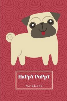Happy puppy notebook.: Cute casual writing pad,
