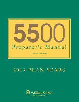 Paperback 5500 Preparers Manual for 2013 Plan Years Book