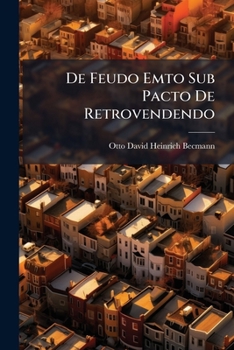 Paperback De Feudo Emto Sub Pacto De Retrovendendo Book
