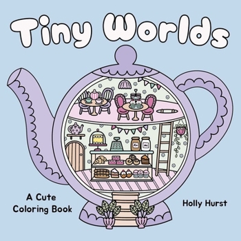 Paperback Tiny Worlds Cute Coloring Book
