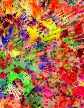 Giant-Sized Notebook : Giant-Sized Notebook/Journal with 500 Lined and Numbered Pages: Colorful Abstract Cover Design Composition Notebook (8. 5 X 11/250 Sheets)