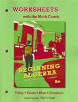 Paperback Worksheets with the Math Coach for Beginning Algebra Book