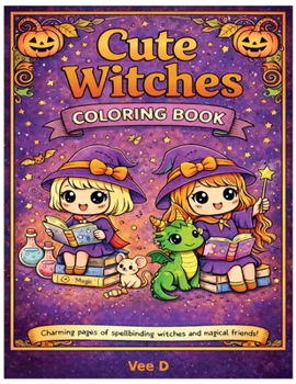 Paperback Cute Witches Coloring Book